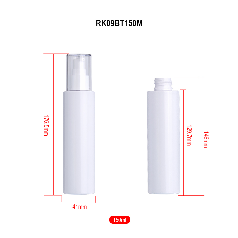 150ml bottle with lotion detail